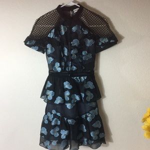 Self- portrait. Mini Dress in blue